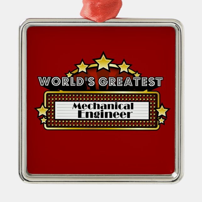 World's Greatest Mechanical Engineer Metal Ornament (Front)
