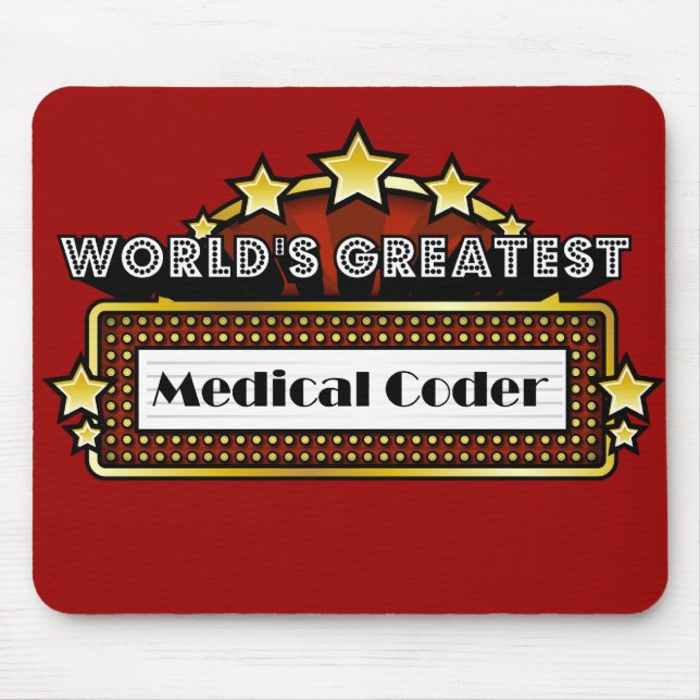 World's Greatest Medical Coder Mouse Pad (Front)