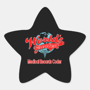 World's Greatest Medical Records Coder Star Sticker