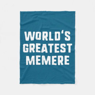World's Greatest Memere Funny Family  Fleece Blanket