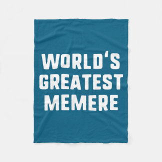 World's Greatest Memere Funny Family Fleece Blanket
