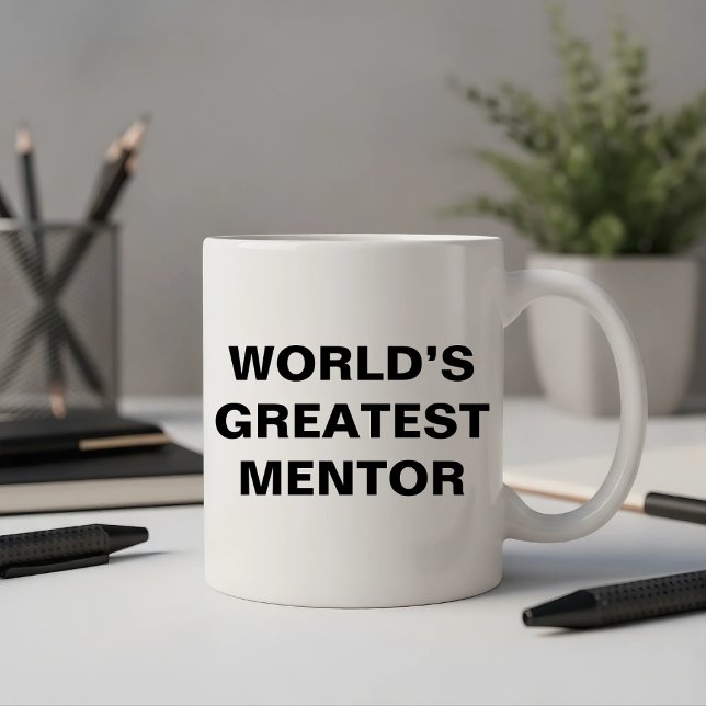 World's Greatest Mentor Thank you Teacher Two-Tone Coffee Mug (Creator Uploaded)