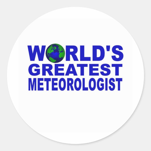 World's Greatest Meteorologist Classic Round Sticker (Front)