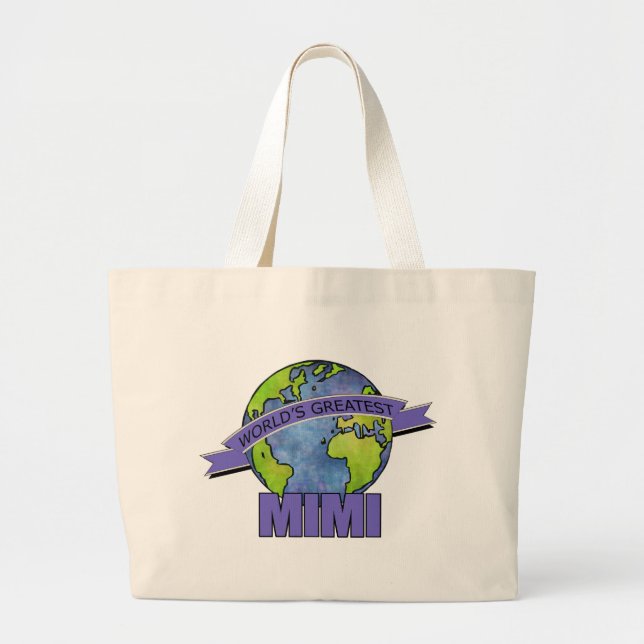 World's Greatest Mimi Large Tote Bag (Front)
