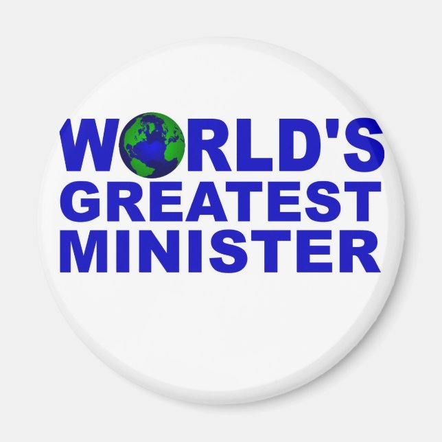 World's Greatest Minister Magnet (Front)