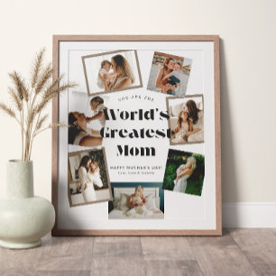 World's Greatest Mom 7 Photo Collage Poster