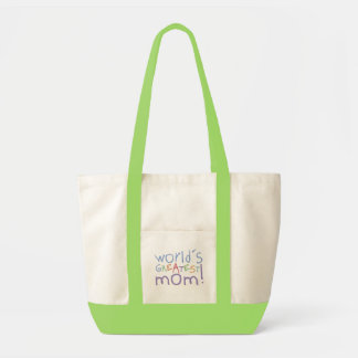 World's Greatest Mom Accent Tote Bag