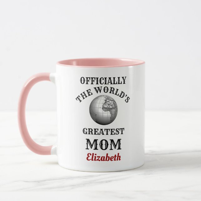 Worlds Greatest Mom Add Your Name Mother Mug (Left)