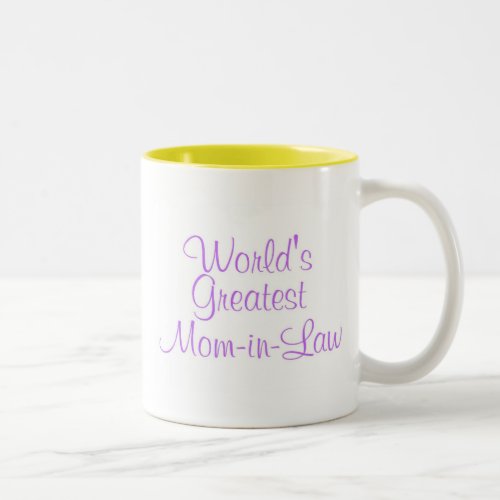 Worlds Greatest Mom In Law Two_Tone Coffee Mug