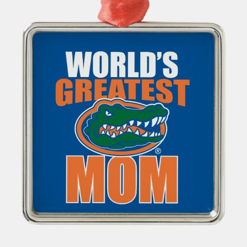 Worlds Greatest Mom Metal Ornament