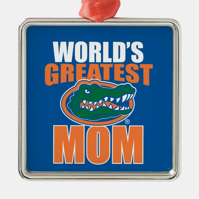 World's Greatest Mom Metal Ornament (Front)