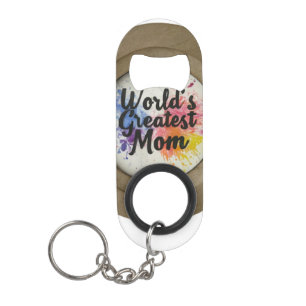 World's Greatest Mom Mini Bottle Opener Keychain