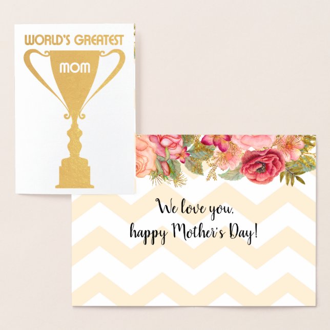 World's Greatest Mom! | Mother's Day Foil Card (Display)