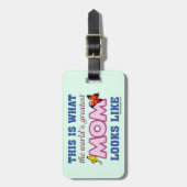 World's Greatest Mom Personalized Luggage Tag (Front Vertical)