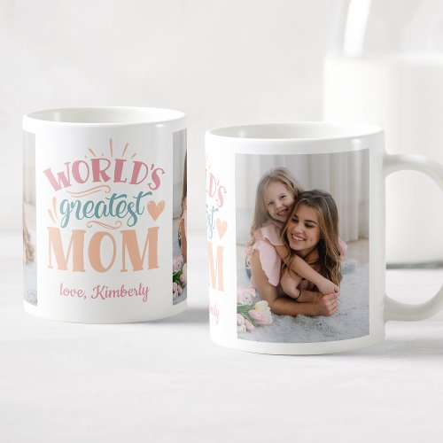 Worlds Greatest Mom Personalized Photo Coffee Mug