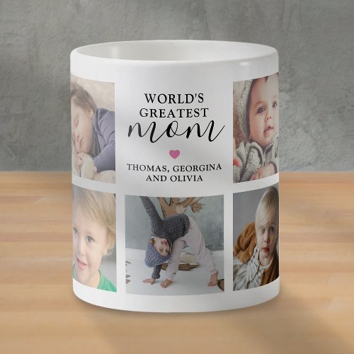 Worlds Greatest Mom Photo Collage Coffee Mug