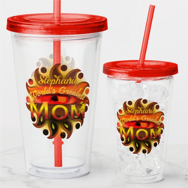 World's Greatest Mom Sunset Eye 2106 Acrylic Tumbler (Creator Uploaded)