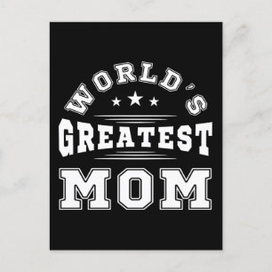 World's Greatest Mom Typography Mother's Day Gift  Postcard