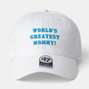 Worlds Greatest Mommy Baby Blue White 47 Brand Hat