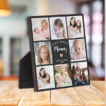 World's Greatest Mommy Photo Collage Modern Plaque<br><div class="desc">This 8-photo collage pink modern plaque features the heartfelt message, "World's greatest mommy" in elegant script typography and a simple heart. An ideal gift for your mom on Mother's day, Christmas or her birthday. It can be personalized with 8 family photos and your own message and names, transforming it into...</div>