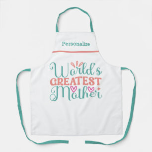 World's Greatest Mother Gift for Mom Kitchen Apron
