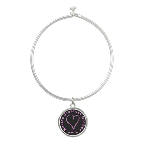 Worlds Greatest Mother Mothers Day Gift Bangle Bracelet