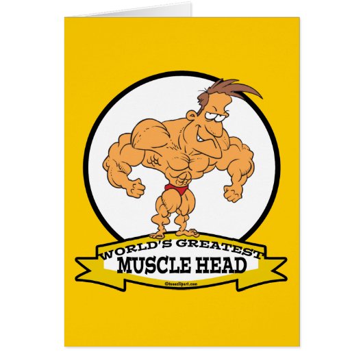 WORLDS GREATEST MUSCLE HEAD MEN CARTOON (Front)