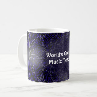 World's Greatest Music Teacher Fractal Coffee Mug