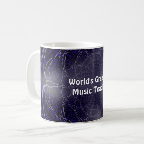 Worlds Greatest Music Teacher Fractal Coffee Mug