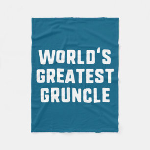 World's Greatest Ncle Funny Family Long Sleeve  Fleece Blanket