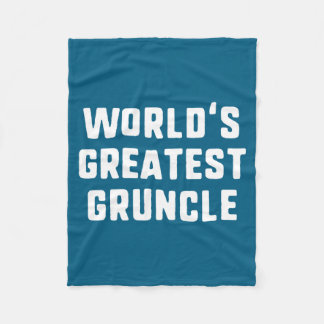 World's Greatest Ncle Funny Family Long Sleeve Fleece Blanket