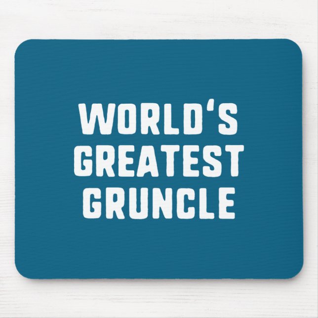 World's Greatest Ncle Funny Family Long Sleeve  Mouse Pad (Front)