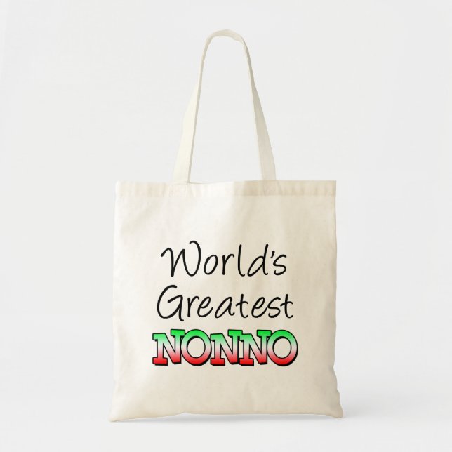 World's Greatest Nonno Italian Grandpa Tote Bag (Front)