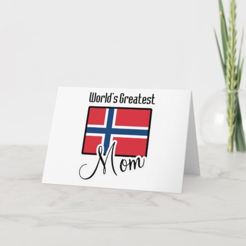 Worlds Greatest Norway Mom Card