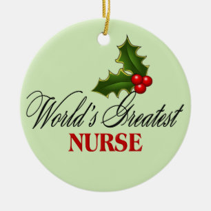 World's Greatest Nurse Ceramic Ornament