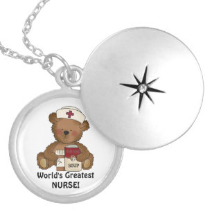 World's Greatest Nurse silver plated necklace