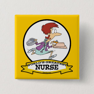 WORLDS GREATEST NURSE WOMEN VI CARTOON PINBACK BUTTON