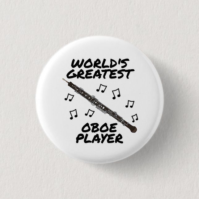 World's Greatest Oboe Player Oboist Funny Button (Front)