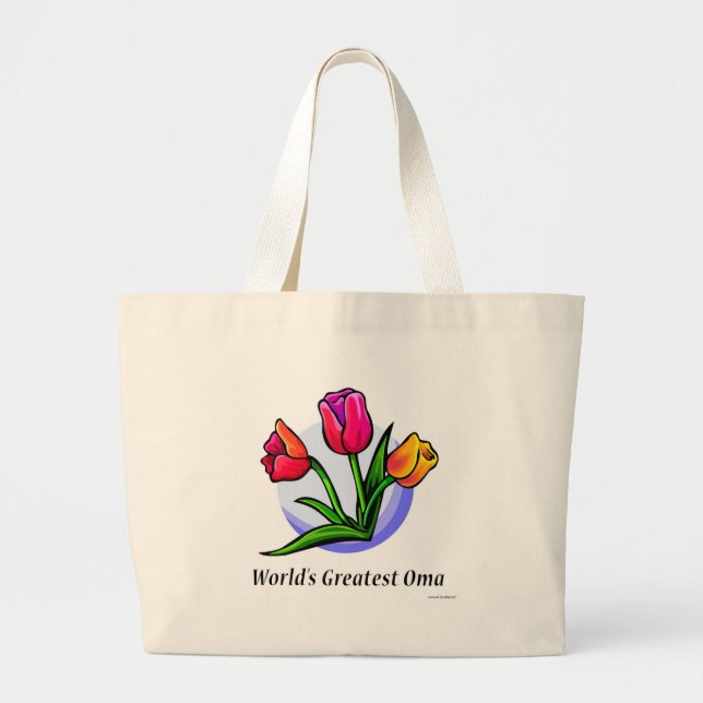 World's Greatest Oma Large Tote Bag (Front)