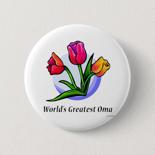 World's Greatest Oma Pinback Button (Front)