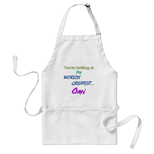 Worlds Greatest Omi Adult Apron (Front)