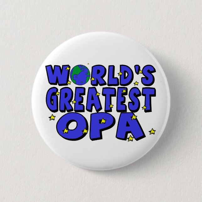 World's Greatest Opa Pinback Button (Front)