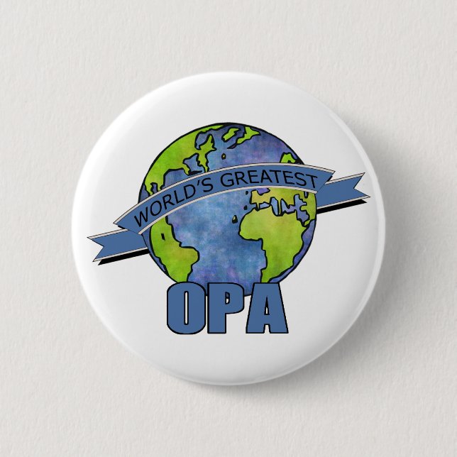 World's Greatest Opa Pinback Button (Front)