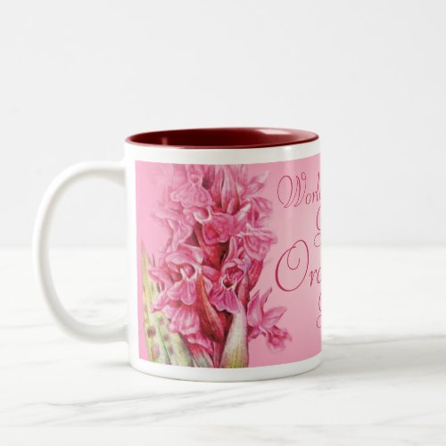 Worlds Greatest Orchid Grower pink orchid mug