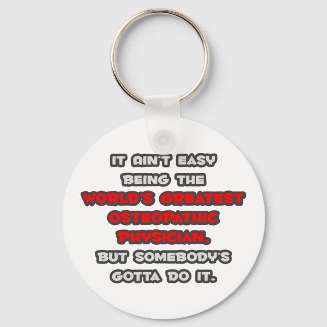World's Greatest Osteopathic Physician Joke Keychain (Front)