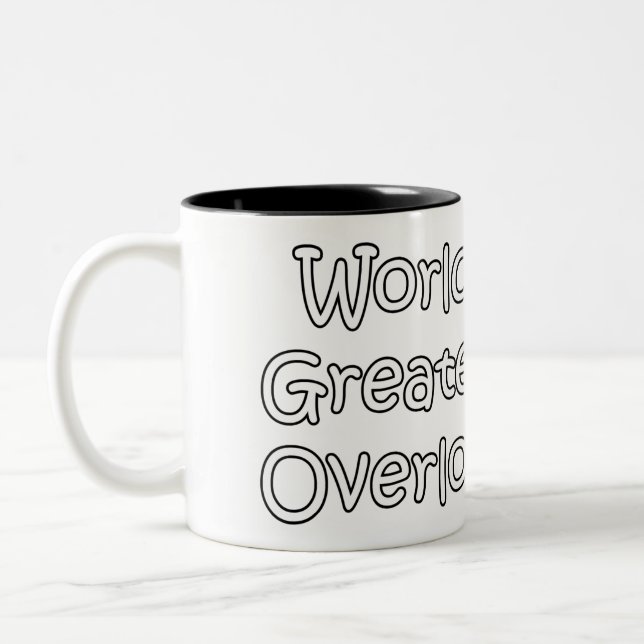 Worlds Greatest Overlord Two-Tone Coffee Mug (Left)