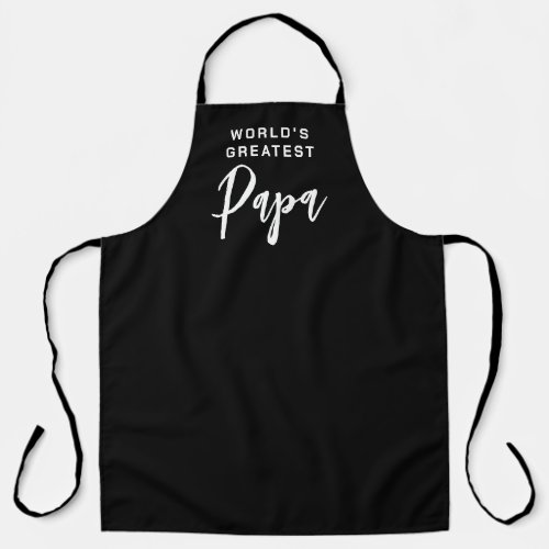 Worlds Greatest PaPa black BBQ apron for dad