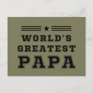 World's Greatest Papa Happy Father's Day Gift T-Sh Postcard