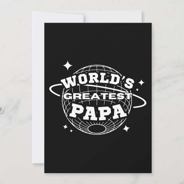 World's Greatest Papa Invitation (Front)