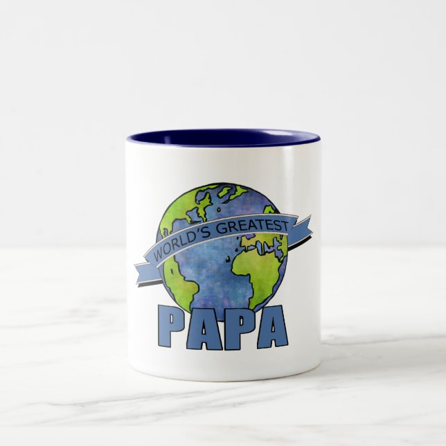 World's Greatest Papa Two-Tone Coffee Mug (Center)